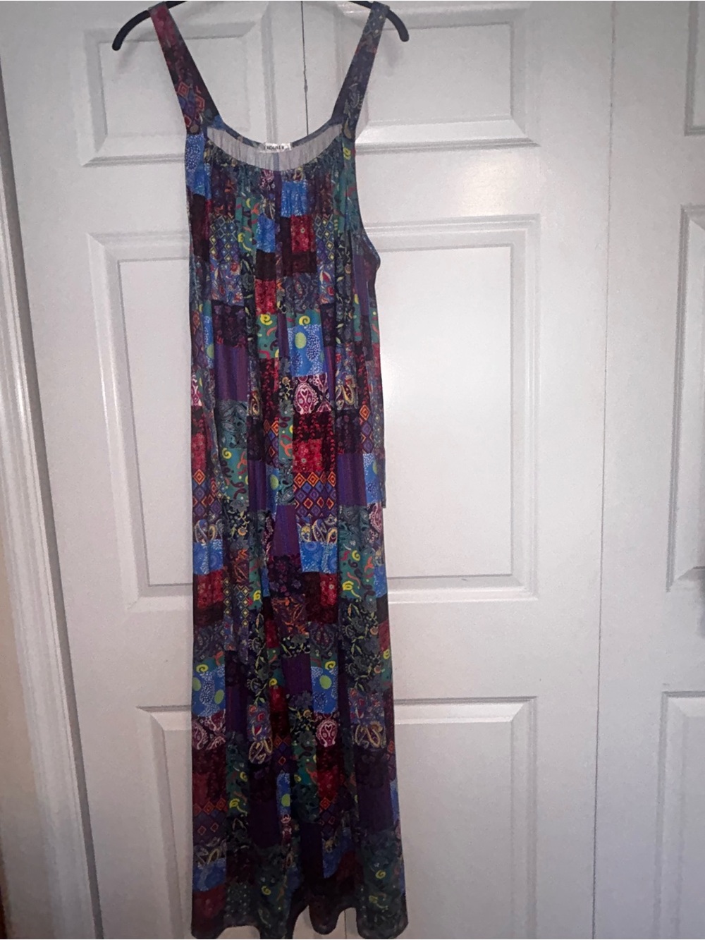 Bohemian Wide-Leg Jumpsuit in Multicolor Patchwork